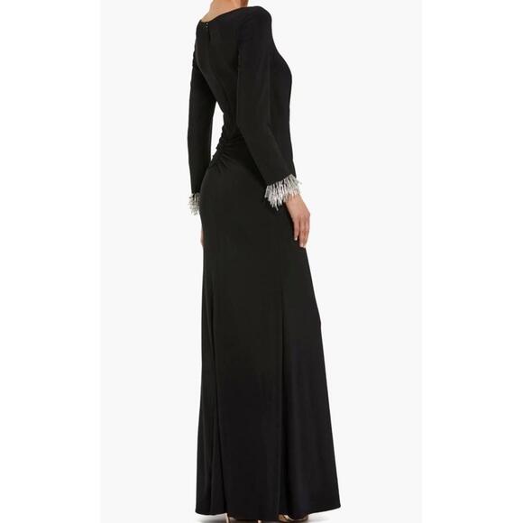 $698 Mac Duggal Black Evening Dress Size XL - Picture 2 of 6
